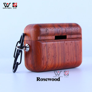 2025 Cubierta protectora de madera dura de lujo Diseño de fábrica OEM Estuche de piel de madera para auriculares Funda para Airpod - Product Image 4