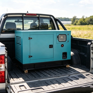 Groupe électrogène diesel compact 25 kW 30 kVA, monté sur plateau de pick-up, silencieux, petite taille, démarrage électrique, pour <span class=keywords><strong>location</strong></span> de puissance mobile - Product Image 1