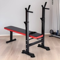 Banc de musculation pliable multifonction en acier, station d'haltères, équipement d'entraînement complet pour la maison, portable