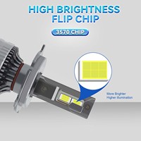 Ampoules de phare LED BB1874 H8 HB3 HB4 880 H11 9012, boîtier bleu, montage rapide, ampoule de remplacement durable et lumineuse, directement de l'usine