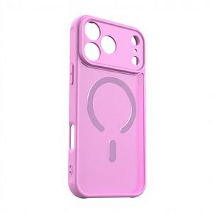 Coque arrière de protection antichoc robuste en TPU+PC avec finition mate effet soie et aimant pour téléphones multi-marques - Product Image 1