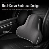 Ensemble de 2 coussins ergonomiques en mousse à mémoire de forme pour le cou et le soutien lombaire, idéal pour voiture et avion - Vente en gros usine