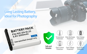 Oplaadbare Lithium-Ion Batterij EN-EL23 En El23 Enel23 Voor Nikon D3100 D3200 3300 D3400 D5100 Batterij - Product Image 5