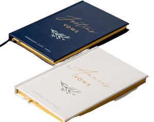 <strong>Personalised</strong> <strong>Wedding</strong> Guest <strong>Book</strong> Sewing Binding Hardcover Wood Cover A5/A6 Size Guests' Precious Memories Vows Wishes Enclosed - Product Image 1