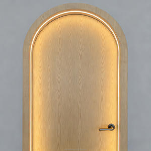 Avrupa tarzı güzel kapı kemerli iç kapı odası kapı Retro tasarım yuvarlak üst avustralya tarzı; - Product Image 3
