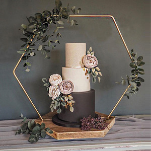 Support de décoration de gâteau en fer chaud, décoration de table de mariage, arche de ballons et fleurs, ornements de fleurs de mariage pour table - Product Image 5