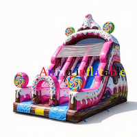 Toboggan gonflable sec sur le thème de la Princesse Violette, toboggan gonflable pour enfants en PVC robuste pour parc d'attractions