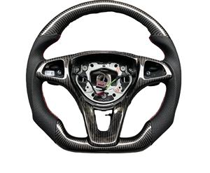 Volant en cuir perforé personnalisé, finition mate/brillante, en fibre de carbone, CCexcellent, pour <span class=keywords><strong>Mercedes</strong></span>-Benz Vito, ajustement parfait à 100% - Product Image 1