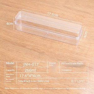 Boîte en plastique transparente longue et rectangulaire avec couvercle, boîte de rangement polyvalente pour pâtisserie, friandises, cadeaux, présentoir pour la maison et le magasin - Product Image 6