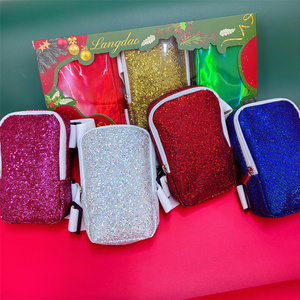 Bolso de muslo de cuero colorido con purpurina de Carnaval para mujer, correas ajustables, bolso impermeable para pierna de teléfono, Incluye caja de regalo de papel, embalaje - Product Image 3