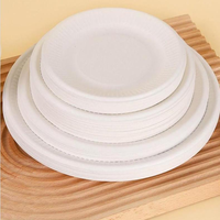 Assiettes à dîner en papier bagasse biodégradable personnalisées RX, compostables, jetables, 10 pièces, style simple et moderne, plusieurs tailles