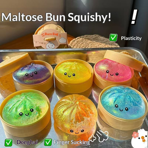 Juguete Antiestrés de PVC y EVA con Forma de Dumpling, Relleno de Polvo Dorado Brillante, para Niños - Product Image 3