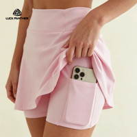 Conjuntos Deportivos Luckpanther de 2 Piezas para Tenis, Vestidos con Falda Plisada de Cintura Alta, Conjuntos Deportivos para Mujer con Bolsillos, Trajes de Golf