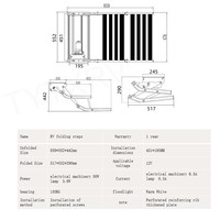 HEYRV Caravan Accessories RV Step avec lumière LED en alliage d'aluminium épaissi pliant électrique double couche