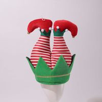 Chapeau d'elfe de Noël festif avec jambes à l'envers, chapeau de fête en peluche amusant pour enfants et adultes, vente en gros, logo personnalisé