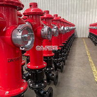 Hydrant d'incendie de type français, rouge, surélevé, DN100, certifié CCC CE, système de protection incendie