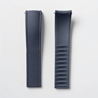 Bracelet de montre en caoutchouc fluoroélastomère FKM premium Win-Win, à dégagement rapide, extrémités courbées, adaptable, 18-24 mm