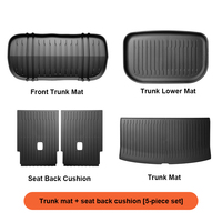 Lot de 5 tapis de coffre avant et arrière en TPE, accessoires intérieurs pour Tesla Model YL 2025+ 6 places, vente en gros usine