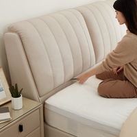 116028 Quanu lits rembourrés en cuir personnalisés king meubles de chambre modernes cadre de lit de base lit rembourré