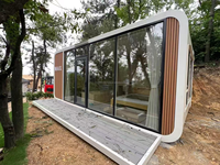 Casa Contenedor Prefabricada, Casa Cápsula Móvil, Cabaña Modular Impermeable Tipo Apple para Vacaciones en la Playa y Resort