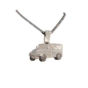 TISHYA DIAMOND Fine Jewelry Rapper Men Custom Made <b>Charms</b> Hip Hop Car Iced 925 <b>Silver</b> Plated Moissanite Brilliant Cut Pendant - Product Image 1