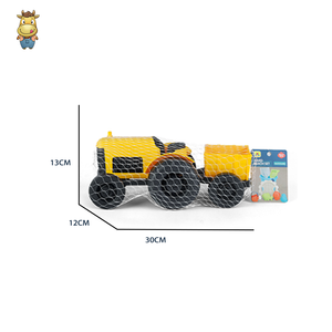Tractor de Juguete con Remolque Desmontable, Ruedas de Fricción, Plástico Resistente, Vehículo Amarillo para Niños de 3 Años en Adelante - Product Image 3