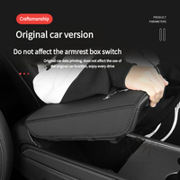 Accessoires de décoration intérieure de voiture en gros Accoudoir en cuir PU Console centrale Protecteur Pad Box Cover pour Tesla Model 3 / Y