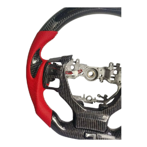Volant de direction Barmich RACING en cuir perforé et fibre de carbone à 3 branches de 35 mm pour Lexus CT200H IS NX GX GS RX IS250 <span class=keywords><strong>RC300</strong></span> - Product Image 4