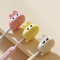 Étui de protection pour brosse à dents de voyage en forme de chat avec clip, étui portable pour brosse à dents et ensemble de salle de bain, capuchon de protection