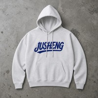 Sweat à capuche surdimensionné en molleton de coton épais avec logo brodé pour homme