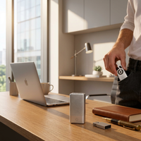Flash Drive USB 2.0 Putar Berbahan Logam Kelas-A dengan Logo Kustom Desain Putar BOM Tetap Grosir Hadiah Bisnis Promosi