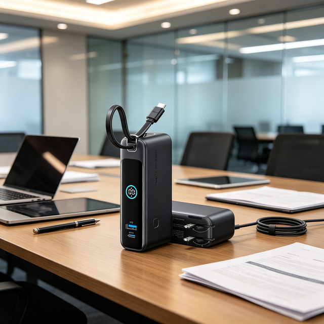 INIU P21 3 in 1 30W PD Power Bank with Foldable AC Plug Built in USB C Cable Digital Display 10000mAh Powerbank CE FCC RoHS