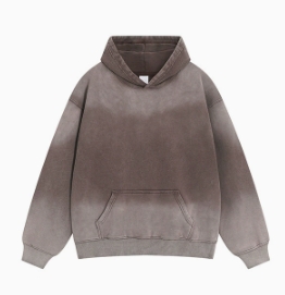 Felpa con Cappuccio da <span class=keywords><strong>Uomo</strong></span> in Cotone Lavato Sfumato 430gsm, <span class=keywords><strong>Abbigliamento</strong></span> Maschile di <span class=keywords><strong>Tendenza</strong></span> Streetwear - Product Image 5