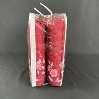 Sac transparent à fermeture éclair en pvc pour drap de lit hometextile avec poignée