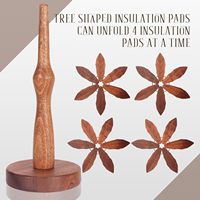 Sous-verre/sets de table modernes, personnalisables, durables, réutilisables, légers, en bois, écologiques, résistants à la chaleur, en forme d'arbre, anti-brûlure