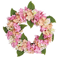 Guirlande d'hortensias bleus et roses SFG088 2025 – Décoration suspendue pour fenêtre et porte, accessoires de photographie, vente en gros, haute qualité, moderne