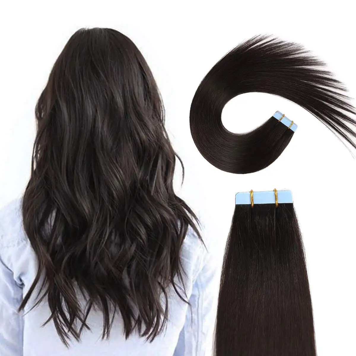 RTS 12A Nagel haut ausgerichtet 100% menschliches Haar verlängerung sband in Haar verlängerungen remy Großhandel Rohes jungfräuliches Band Haar verlängerungen