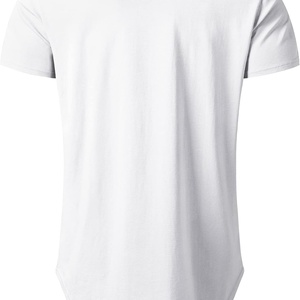 Custom Logo Printed Mens Hipster Longline T-Shirt Drop Cut Scallop <b>Long</b> Tail Regular Fit Bodybuilding Gym Muscle Workout - Product Image 6