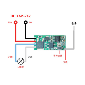 Module de commande à distance LED sans fil RF 315/433Mhz 1 canal DC 3.7-30V de taille mini avec code d'apprentissage universel - Product Image 5