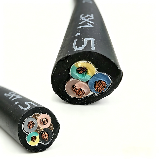 YZ Medium Duty EPR Rubber Sheathed Flexible Cable 450V Pure Copper 3 Core 1.5mm Industrial Extension Cord Workshop Abrasion