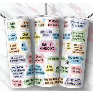 Vaso Térmico Delgado de 20oz con Frase Inspiradora de Afirmación Diaria para Mamás Primerizas, Taza de Viaje Personalizada de Acero Inoxidable Aislada - Product Image 3