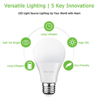 Ampoule LED d'intérieur ERStech AU Stock haute luminosité E27/B22D 7W, économie d'énergie, forme en T, éclairage électronique, certifiée CE, garantie 3 ans