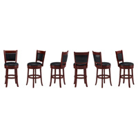 Chaise de bar pivotante avec dossier, en cuir de qualité supérieure, style moderne et contemporain, pour mobilier commercial, en bois de cerisier, pour salle à manger et salon