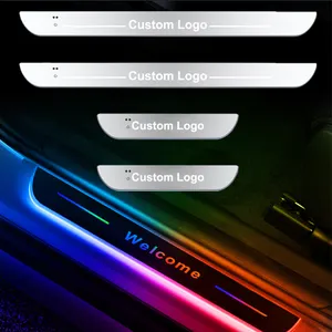 Kunden spezifisches Logo USB Acryl LED Auto Pedal Auto matti erte Platte LED Schwelle Pedal Licht geeignet für BMW/Mercedes Benz/Toyota