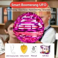 Disque volant et balle volante LED lumineux à commande manuelle, version améliorée 2026, cadeau de Noël pour garçons et filles de 6 ans et plus