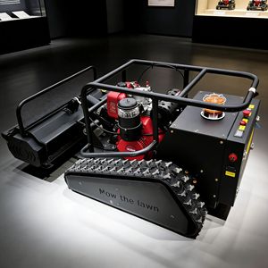 Tondeuse à gazon autotractée Black Warrior, moteur essence 4 temps, coupe à fléaux, fonction mulching, qualité professionnelle, pour utilisation sur terrains en pente - Product Image 2