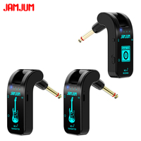 Système de guitare sans fil JAMJUM WS-4 2.4G, 2 émetteurs 1 récepteur, portée de 40 m, 8 canaux, 282 °   Prise rotative