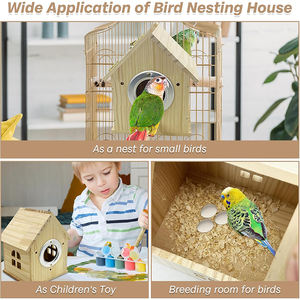 WDF klasik tarzı Gaiola Para Aves büyük ahşap kuş ahşap kafes kuşlar odası Aviary tasarımlar kuş evi için dışında - Product Image 3