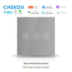 CNSKOU WiFi Roller <b>Shutter</b> Switch Touch Smart Glass Surface With Neutral Wire For Smart Home Automation - Product Image 4
