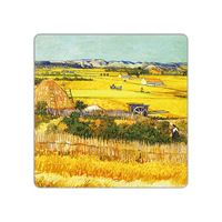 Tapete de Mahjong de Goma Gruesa Antideslizante, Reductor de Ruido y Fácil de Limpiar con Diseño de la Famosa Pintura de Van Gogh